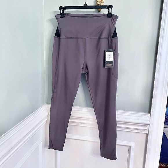 NWT Women's Tommie Copper Lower Back Support Leggings Gray Black Size LARGE - Picture 6 of 7